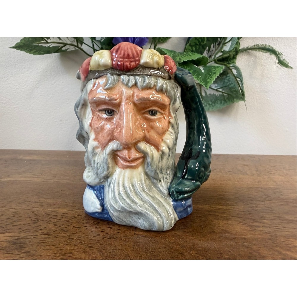 Royal Doulton Neptune D6552 Character Jug Toby Mug 1960 England Small